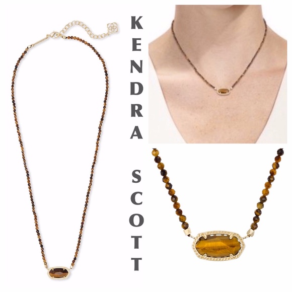 Kendra Scott Jewelry - KENDRA SCOTT ELISA BEADED NECKLACE in TIGERS EYE